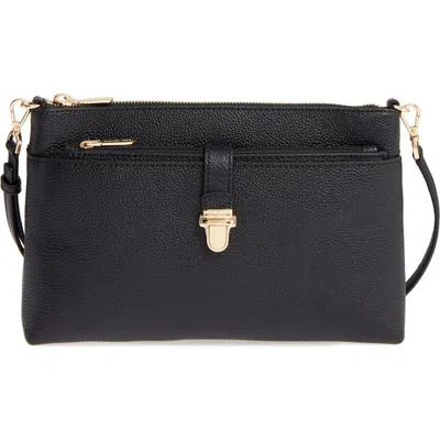 Michael Michael Kors Large Mercer Leather Crossbody Bag In Black
