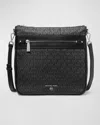 Michael Michael Kors Large North-south Monogram Crossbody Bag In Black