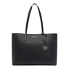 Michael Michael Kors Michael Kors Eliza Leather Tote In Black