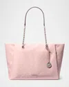 Michael Michael Kors Large Signature Logo Canvas Tote Bag In Smokey Ros