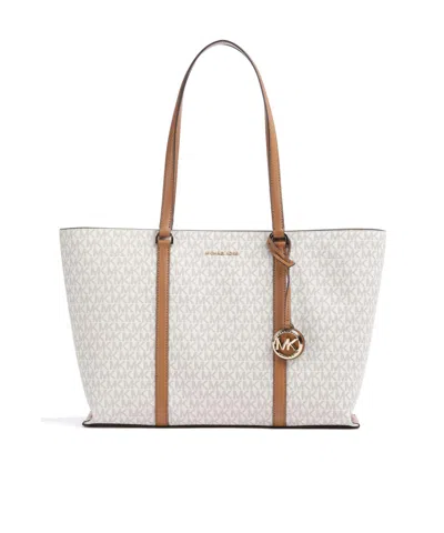 Michael Michael Kors Large Temple Tote Bag In White