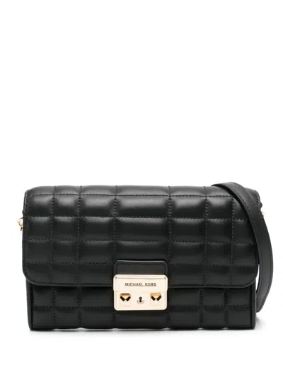 Michael Michael Kors Large Tribeca Leather Crossbody Bag In Black