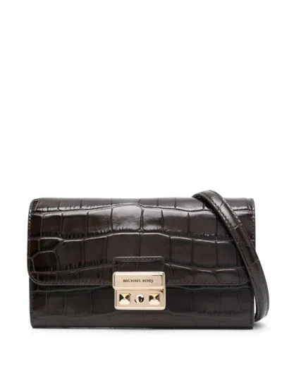 Michael Michael Kors Large Wallet On Chn Xbody In Black