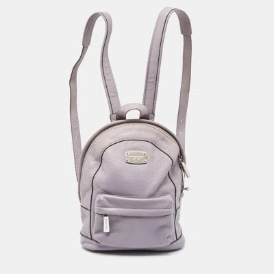 Pre-owned Michael Michael Kors Lavender Leather Mini Backpack In Purple