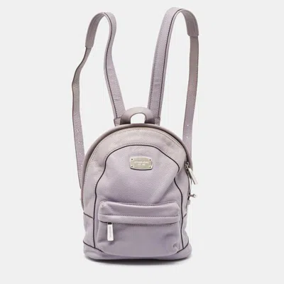 Michael Michael Kors Lavender Leather Mini Backpack In Black