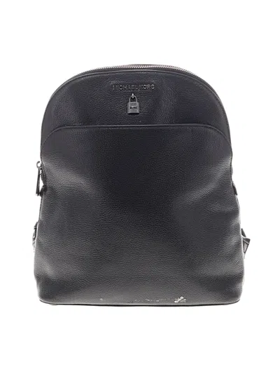 Pre-owned Michael Michael Kors Leather Backpack In Black