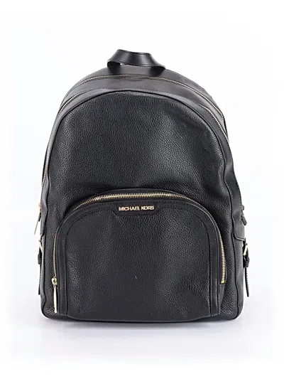 Pre-owned Michael Michael Kors Leather Backpack In Black