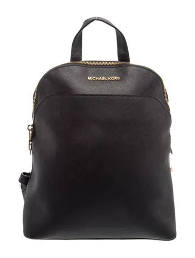 Pre-owned Michael Michael Kors Leather Backpack In Black