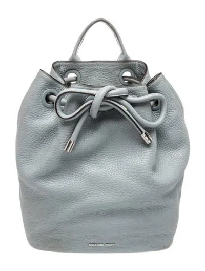 Pre-owned Michael Michael Kors Leather Backpack In Blue