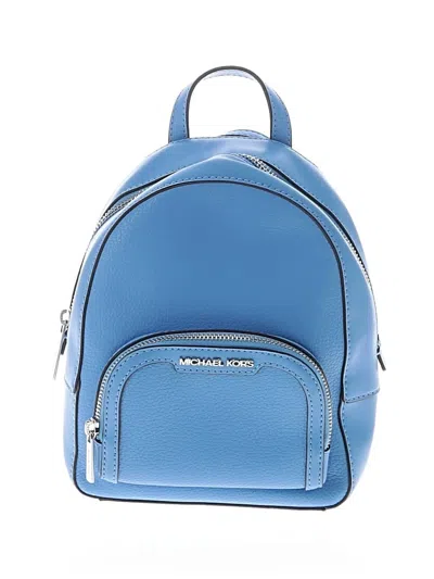 Pre-owned Michael Michael Kors Leather Backpack In Blue