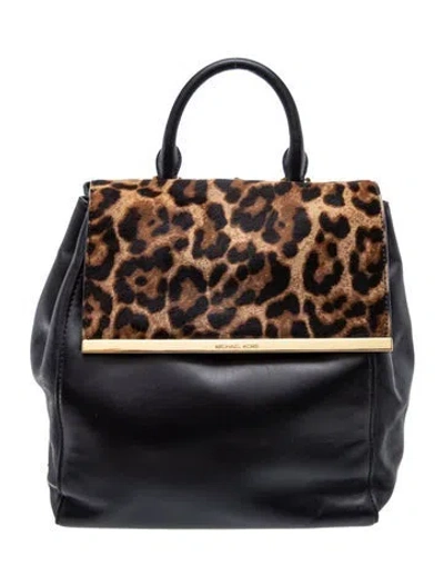 Pre-owned Michael Michael Kors Leather Backpack In Brown