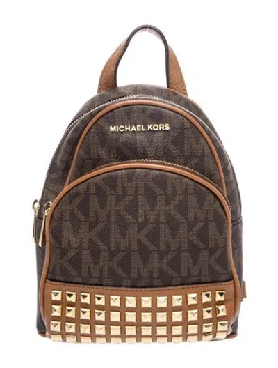 Pre-owned Michael Michael Kors Leather Backpack In Brown