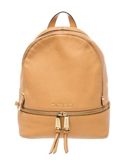 Pre-owned Michael Michael Kors Leather Backpack In Brown