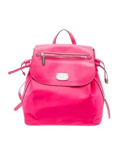 Pre-owned Michael Michael Kors Leather Backpack In Pink