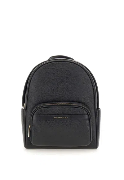 Michael Michael Kors Leather Backpack With Logo In Black