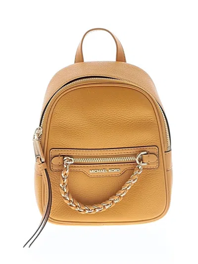 Michael Michael Kors Leather Backpack In Yellow