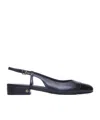 Michael Michael Kors Leather Ballerina Shoes In Black