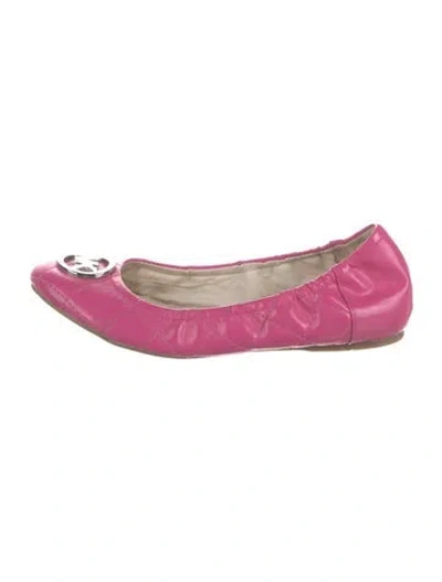 Pre-owned Michael Michael Kors Leather Ballet Flats In Pink
