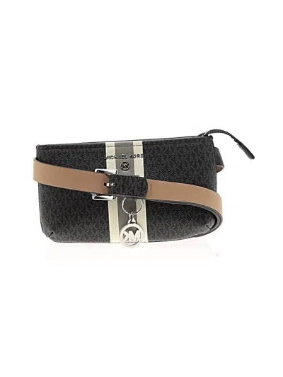 Pre-owned Michael Michael Kors Leather Belt Bag In Black