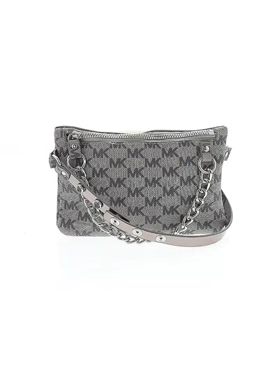 Pre-owned Michael Michael Kors Leather Belt Bag In Gray