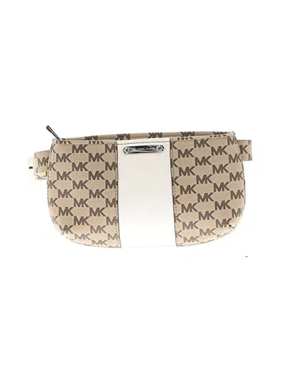 Pre-owned Michael Michael Kors Leather Belt Bag In Tan