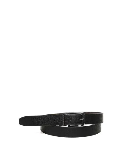 Michael Michael Kors Leather Belt In Black