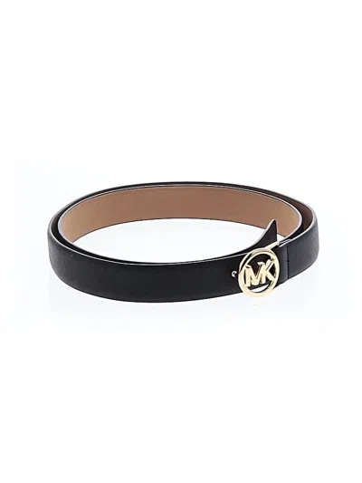 Pre-owned Michael Michael Kors Leather Belt In Black