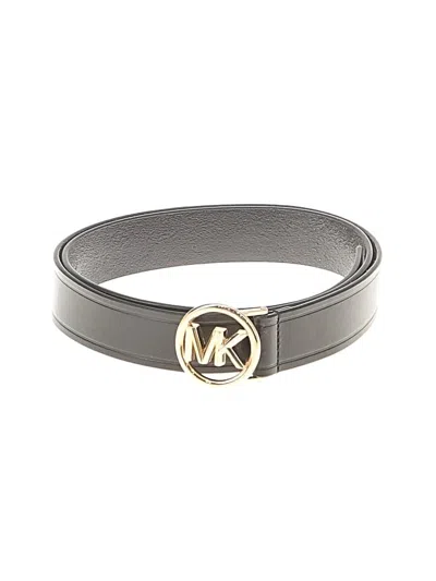 Pre-owned Michael Michael Kors Leather Belt In Black
