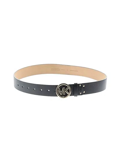 Pre-owned Michael Michael Kors Leather Belt In Black