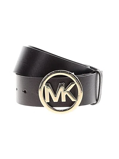 Pre-owned Michael Michael Kors Leather Belt In Black