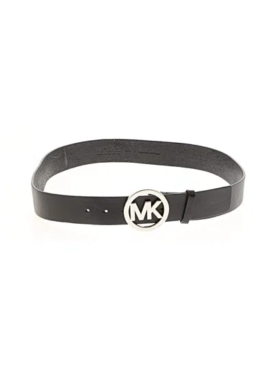 Pre-owned Michael Michael Kors Leather Belt In Black