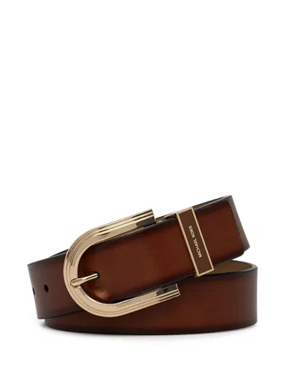 Michael Michael Kors logo-buckle Belt Brown FARFETCH