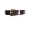 Michael Michael Kors Leather Belt In Chocolate