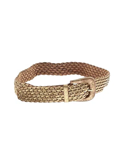 Pre-owned Michael Michael Kors Leather Belt In Gold