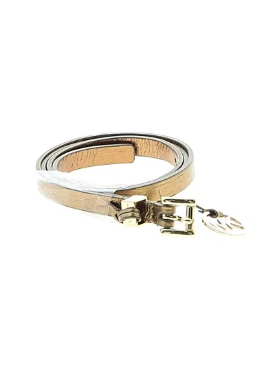 Pre-owned Michael Michael Kors Leather Belt In Gold