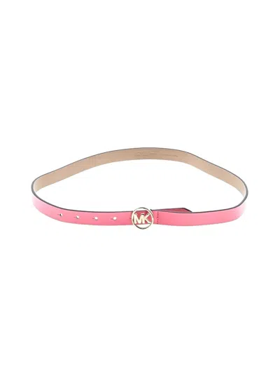 Pre-owned Michael Michael Kors Leather Belt In Pink