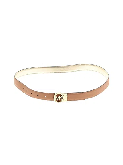 Pre-owned Michael Michael Kors Leather Belt In Tan