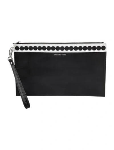 Pre-owned Michael Michael Kors Leather Clutch In Black