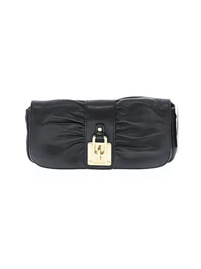 Michael Michael Kors Leather Clutch In Black