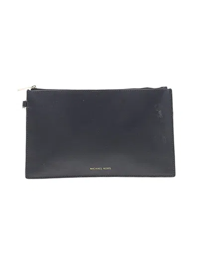 Pre-owned Michael Michael Kors Leather Clutch In Blue