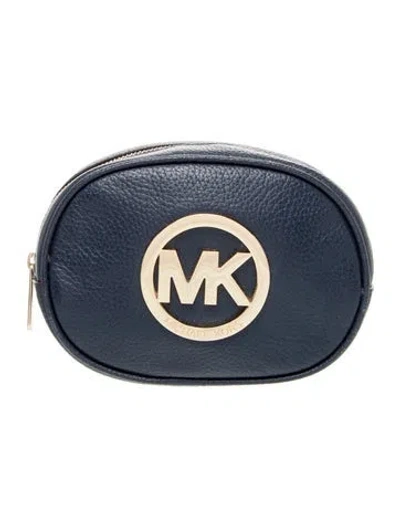 Pre-owned Michael Michael Kors Leather Clutch In Blue