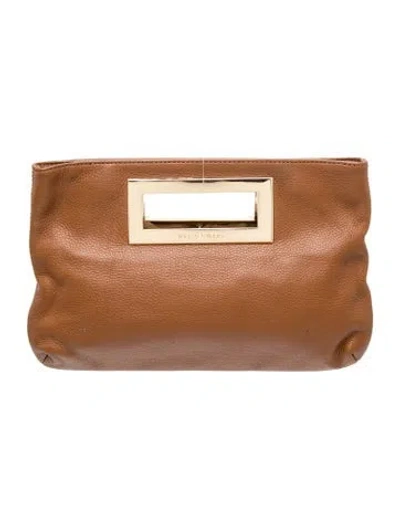 Pre-owned Michael Michael Kors Leather Clutch In Brown