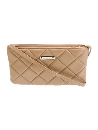 Pre-owned Michael Michael Kors Leather Clutch In Neutral