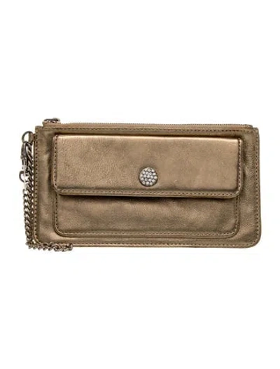 Pre-owned Michael Michael Kors Leather Clutch In Neutral