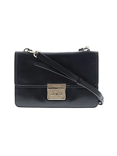 Pre-owned Michael Michael Kors Leather Crossbody Bag In Black