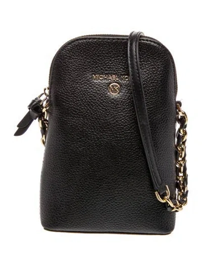 Pre-owned Michael Michael Kors Leather Crossbody Bag In Black