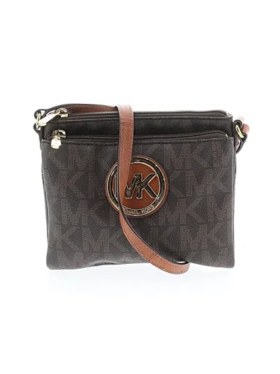 Pre-owned Michael Michael Kors Leather Crossbody Bag In Brown