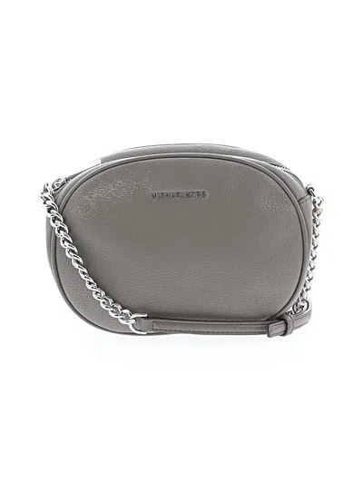 Pre-owned Michael Michael Kors Leather Crossbody Bag In Gray