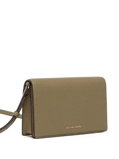 Michael Michael Kors Leather Crossbody Bag In Green