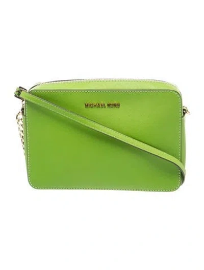 Pre-owned Michael Michael Kors Leather Crossbody Bag In Green